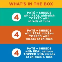 Meow Mix Pate Toppers Seafood & Poultry Variety Pack Cat Food Trays -Almo nature Sales 100270 PT4. AC SS1800 V1662501505