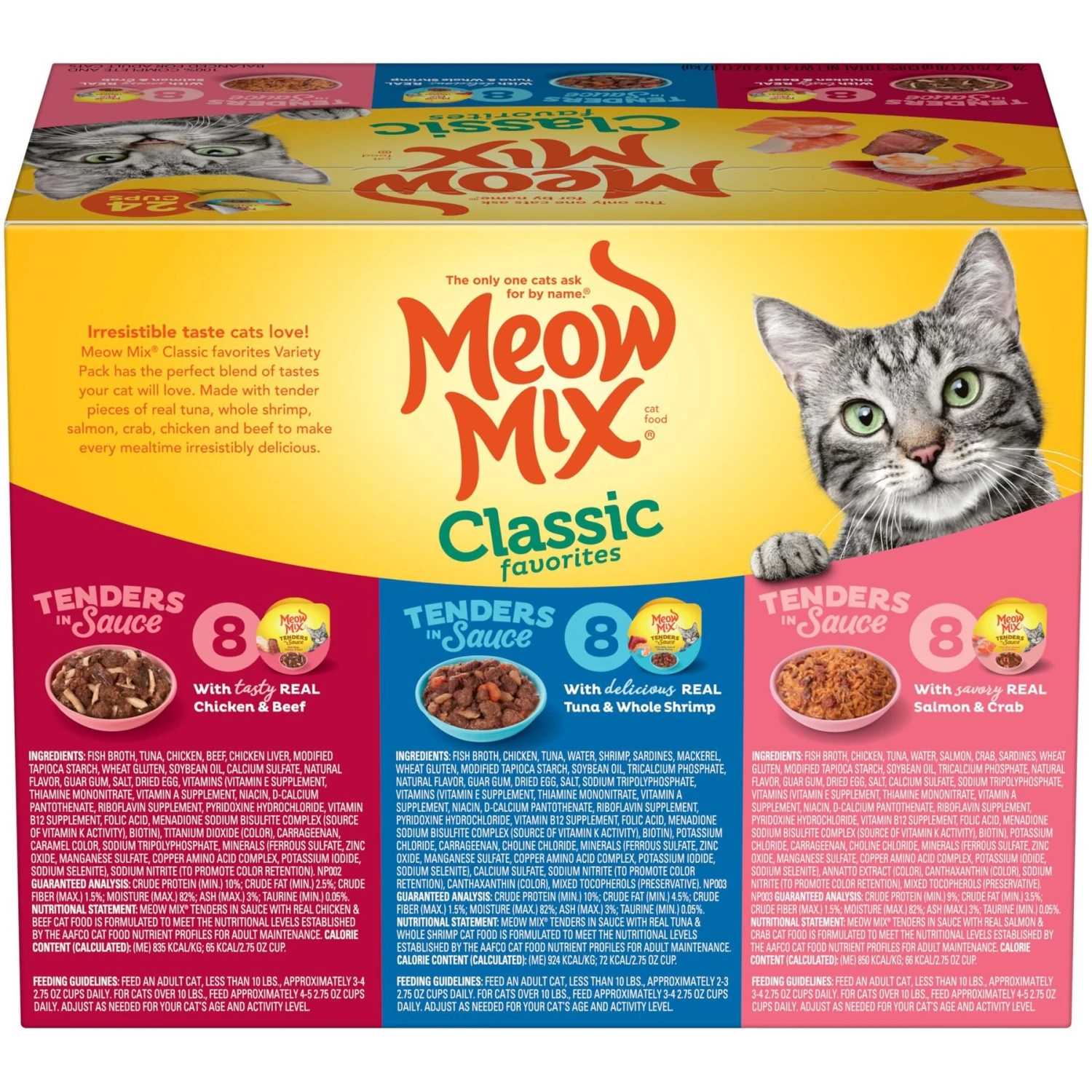 Meow Mix Classic Favorites Tenders In Sauce Variety Pack Wet Cat Food 4 Meow Mix Classic Favorites Tenders In Sauce Variety Pack Wet Cat Food - Image 2