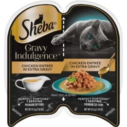 Sheba Gravy Indulgence Chicken Entree In Extra Gravy Grain-Free Adult Wet Cat Food, 2.64-oz Can, Case Of 24