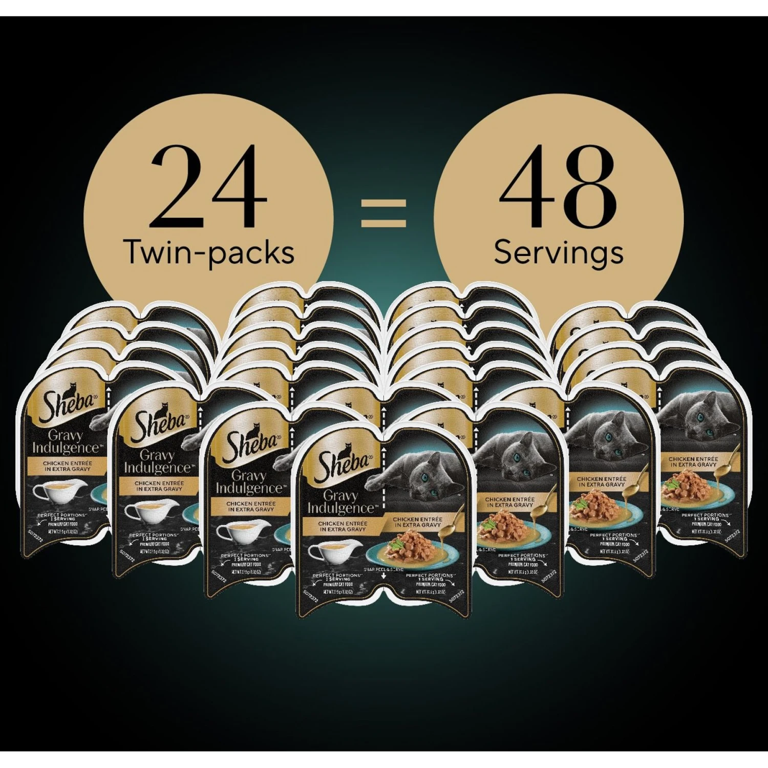 Sheba Gravy Indulgence Chicken Entree In Extra Gravy Grain-Free Adult Wet Cat Food, 2.64-oz Can, Case Of 24 5 Sheba Gravy Indulgence Chicken Entree In Extra Gravy Grain-Free Adult Wet Cat Food, 2.64-oz Can, Case Of 24 - Image 3