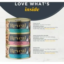 Reveal Natural Fish In Broth Variety Pack Grain-Free Wet Cat Food, 2.47-oz Can, Case Of 8 12 Reveal Natural Fish In Broth Variety Pack Grain-Free Wet Cat Food, 2.47-oz Can, Case Of 8 -Almo nature Sales 1017974 PT2. AC SS1800 V1700598870