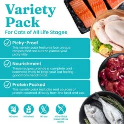 Solid Gold Surf & Turf Variety Pack Wet Cat Food, 3-oz Can, Case Of 12 12 Solid Gold Surf & Turf Variety Pack Wet Cat Food, 3-oz Can, Case Of 12 -Almo nature Sales 1021718 PT3. AC SS1800 V1700681132