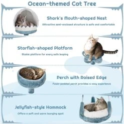 Yaheetech Ocean-Themed Multi-Level 45.5-in Cat Tree -Almo nature Sales 1033006 PT3. AC SS1800 V1702674045
