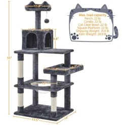 Yaheetech Multi-Level 55-in Cat Tree & Condo -Almo nature Sales 1033022 PT2. AC SS1800 V1702673564