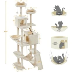 Yaheetech Multi-Level 82.5-in Cat Tree & Condo 11 Yaheetech Multi-Level 82.5-in Cat Tree & Condo -Almo nature Sales 1033078 PT2. AC SS1800 V1702673510