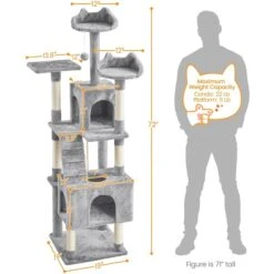 Yaheetech 72-in Plush Cat Tree & Condo -Almo nature Sales 1033214 PT2. AC SS1800 V1702673934