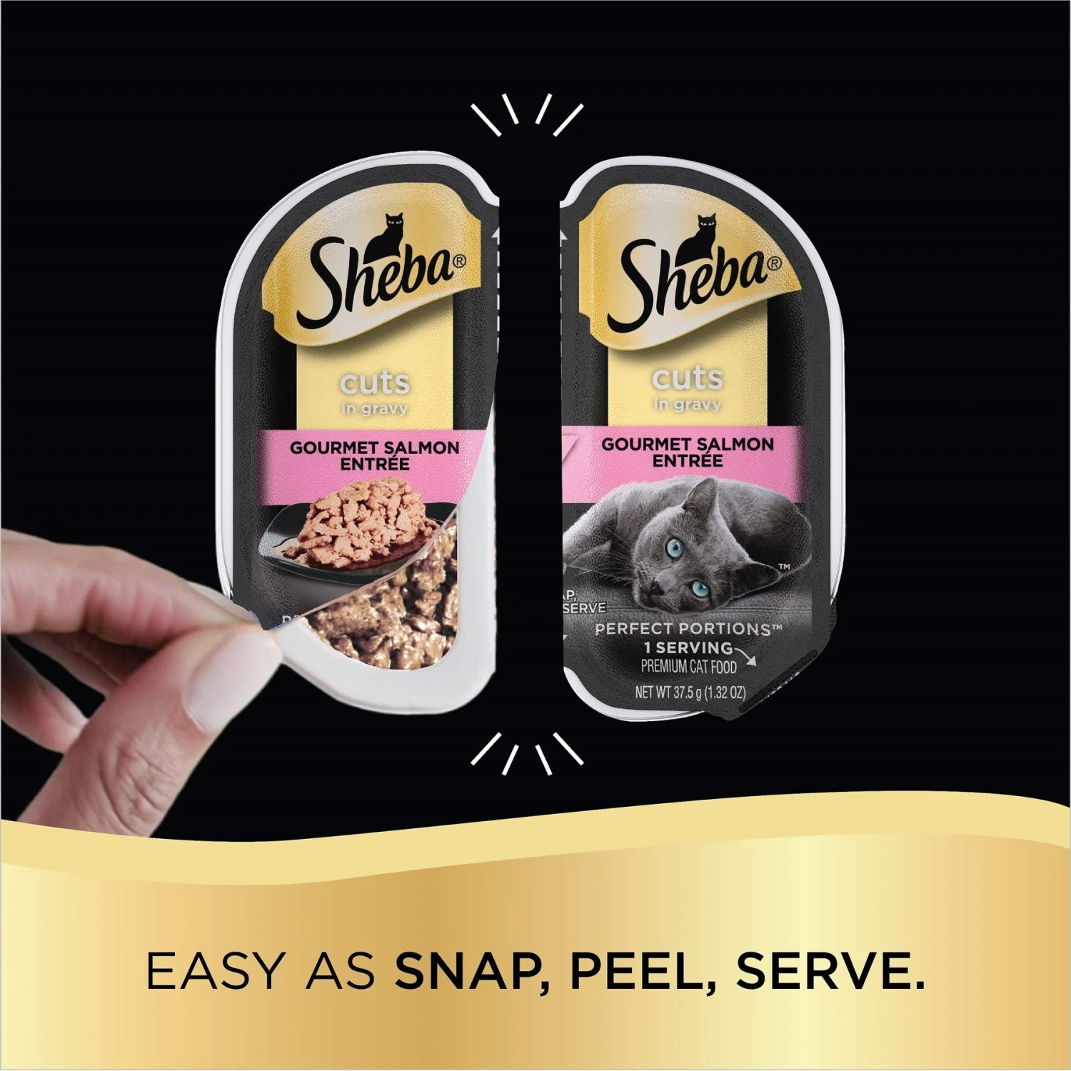 Sheba Perfect Portions Grain-Free Gourmet Salmon Cuts In Gravy Entree Adult Wet Cat Food Trays 7 Sheba Perfect Portions Grain-Free Gourmet Salmon Cuts In Gravy Entree Adult Wet Cat Food Trays - Image 5