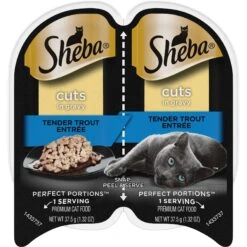 Sheba Perfect Portions Grain-Free Tender Trout Cuts In Gravy Entree Wet Adult Cat Food Trays