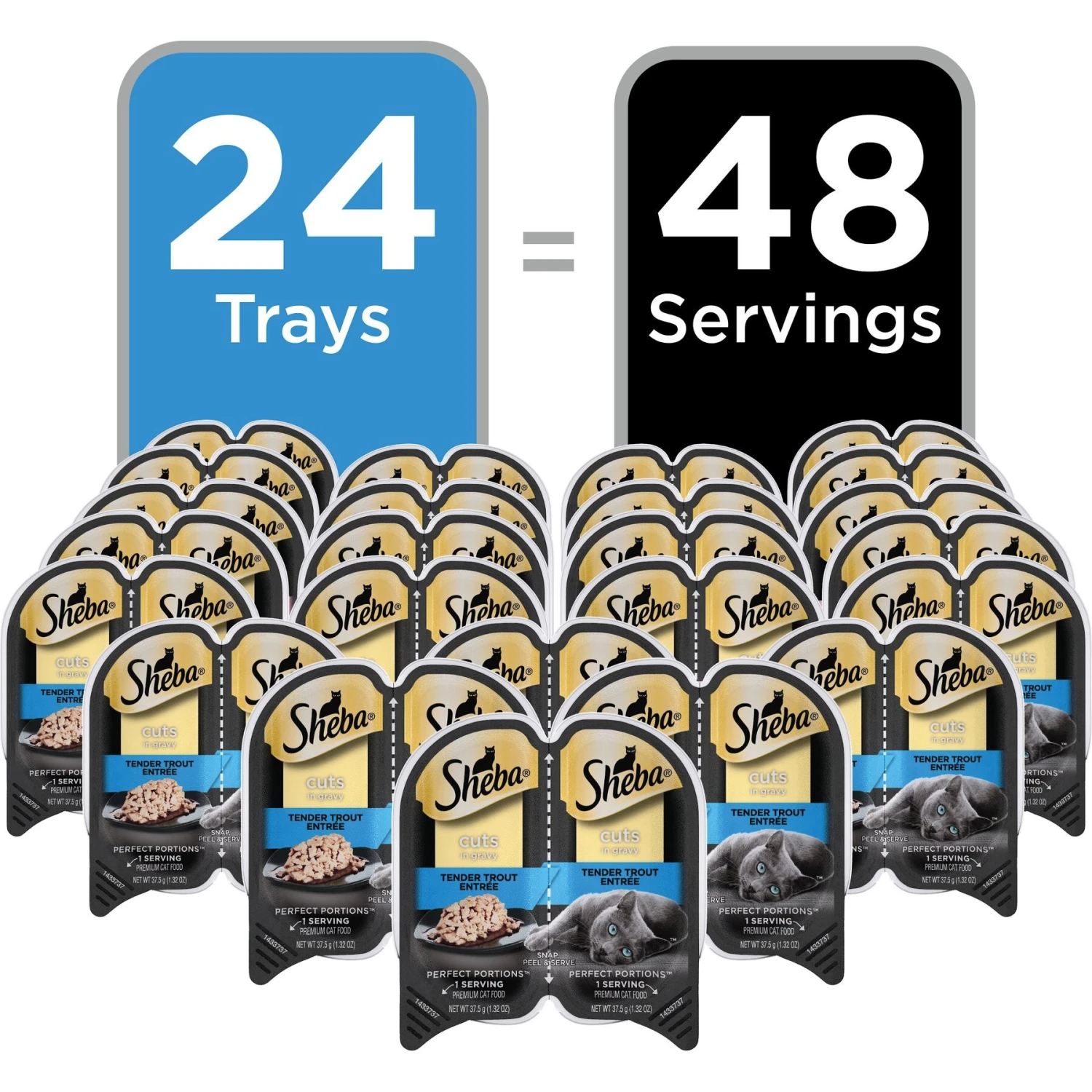 Sheba Perfect Portions Grain-Free Tender Trout Cuts In Gravy Entree Wet Adult Cat Food Trays 5 Sheba Perfect Portions Grain-Free Tender Trout Cuts In Gravy Entree Wet Adult Cat Food Trays - Image 3