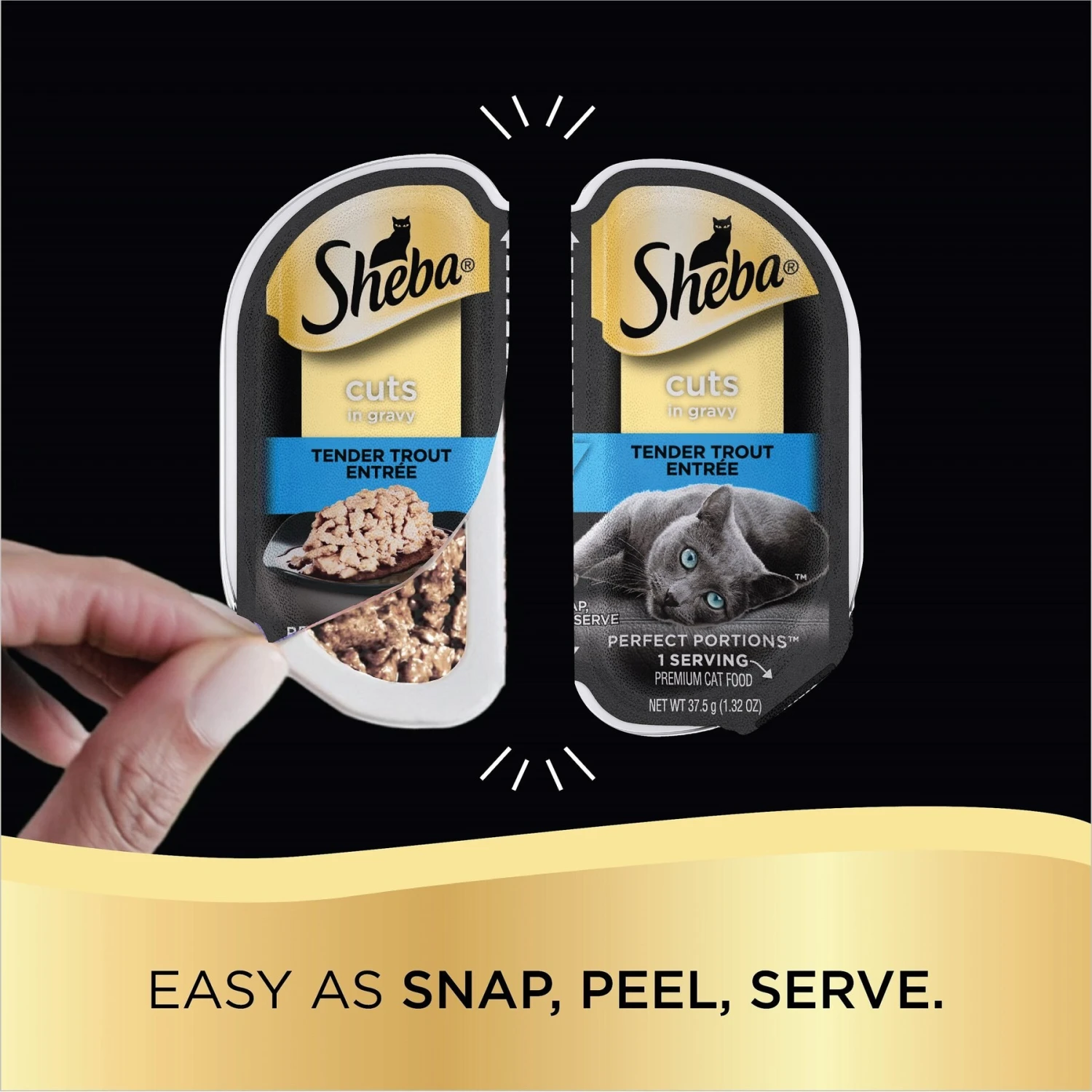 Sheba Perfect Portions Grain-Free Tender Trout Cuts In Gravy Entree Wet Adult Cat Food Trays 7 Sheba Perfect Portions Grain-Free Tender Trout Cuts In Gravy Entree Wet Adult Cat Food Trays - Image 5
