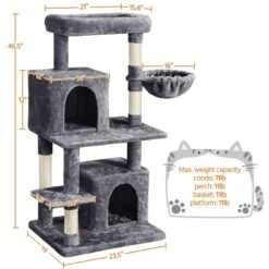 Yaheetech 46.5-in Plush Cat Tree & Condo 11 Yaheetech 46.5-in Plush Cat Tree & Condo -Almo nature Sales 1036310 PT2. AC SS1800 V1703798771