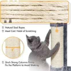 Yaheetech 46.5-in Plush Cat Tree & Condo 14 Yaheetech 46.5-in Plush Cat Tree & Condo -Almo nature Sales 1036310 PT5. AC SS1800 V1703798769