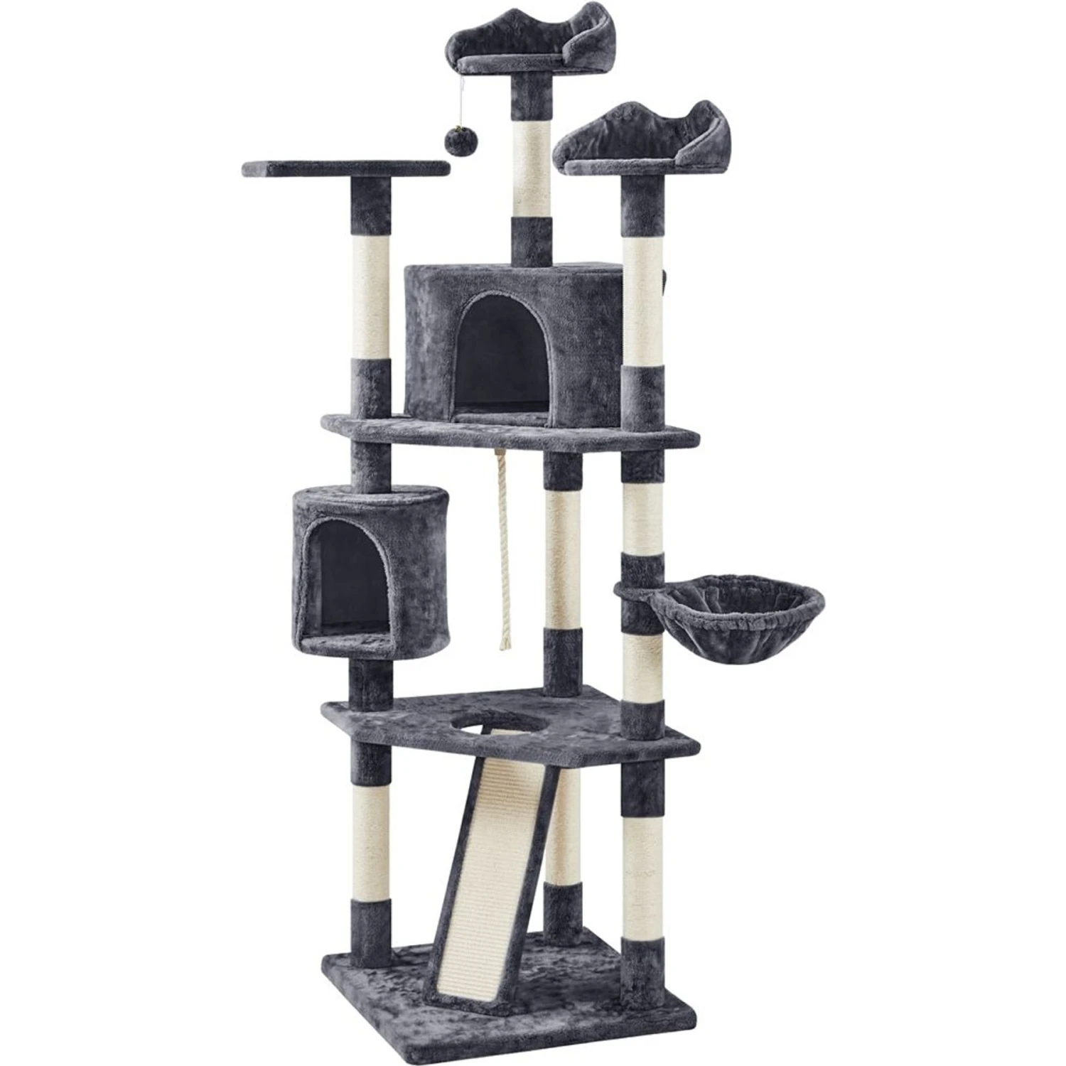 Yaheetech 79-in Plush Cat Tree & Condo 4 Yaheetech 79-in Plush Cat Tree & Condo - Image 2