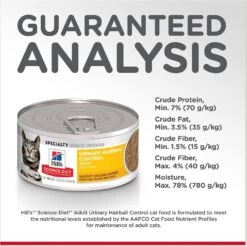 Hill's Science Diet Adult Urinary Hairball Control Savory Chicken Entree Canned Cat Food 17 Hill's Science Diet Adult Urinary Hairball Control Savory Chicken Entree Canned Cat Food -Almo nature Sales 104602 PT6. AC SS1800 V1605827212