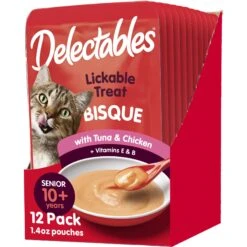 Hartz Delectables Bisque Senior 10+ Tuna & Chicken Lickable Cat Treat
