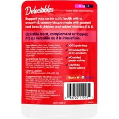 Hartz Delectables Bisque Senior 10+ Tuna & Chicken Lickable Cat Treat -Almo nature Sales 106201 PT2. AC SS1800 V1665666859