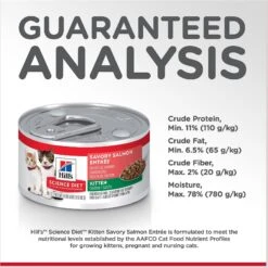 Hill's Science Diet Kitten Savory Salmon Entree Canned Cat Food -Almo nature Sales 110296 PT6. AC SS1800 V1598152568