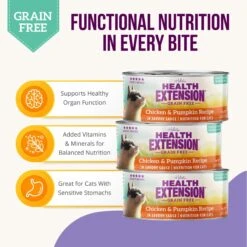 Health Extension Grain-Free Chicken & Pumpkin Recipe Canned Cat Food 9 Health Extension Grain-Free Chicken & Pumpkin Recipe Canned Cat Food -Almo nature Sales 110493 PT3. AC SS1800 V1608265392