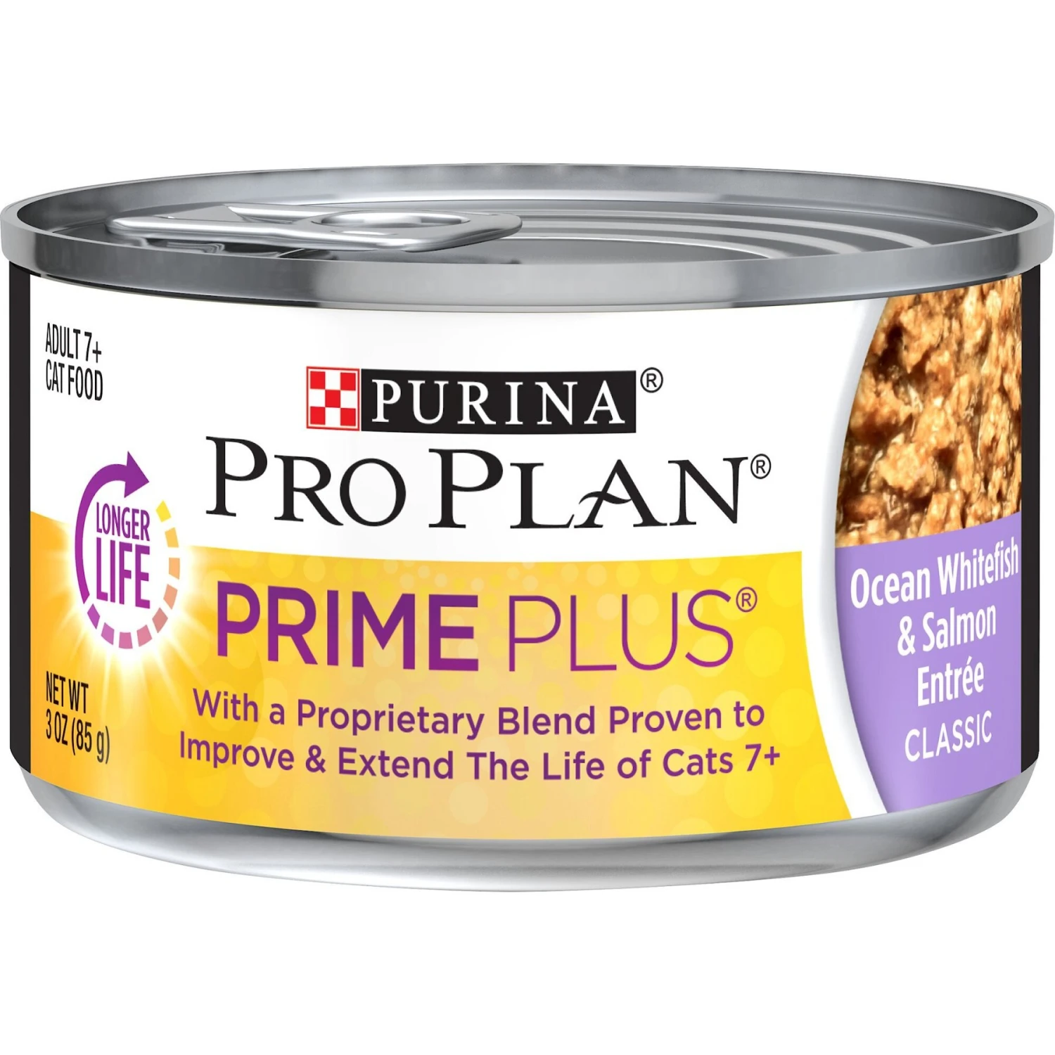 Purina Pro Plan Prime Plus Adult 7+ Ocean Whitefish & Salmon Entree Classic Canned Cat Food 3 Purina Pro Plan Prime Plus Adult 7+ Ocean Whitefish & Salmon Entree Classic Canned Cat Food