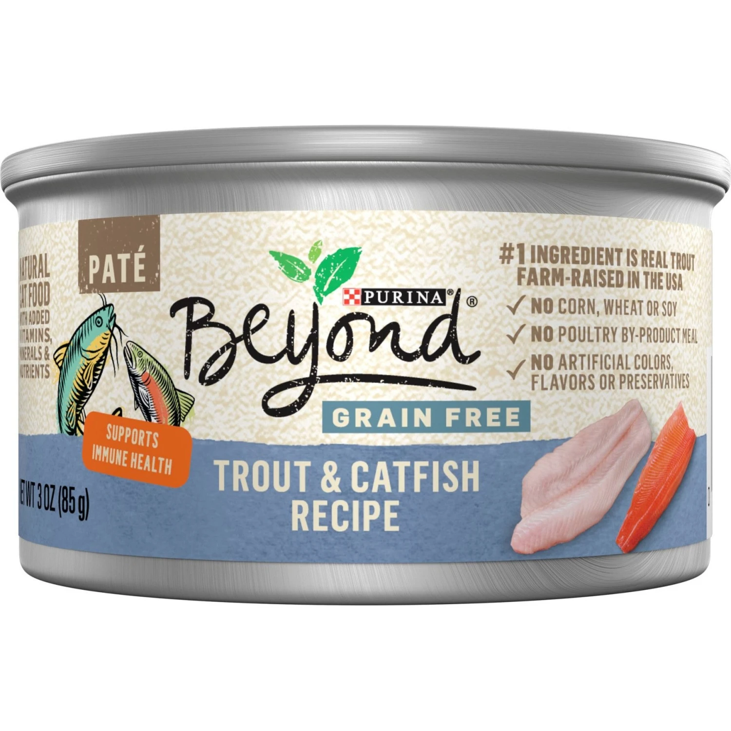 Purina Beyond Grain-Free Trout & Catfish Pate Recipe Canned Cat Food 3 Purina Beyond Grain-Free Trout & Catfish Pate Recipe Canned Cat Food