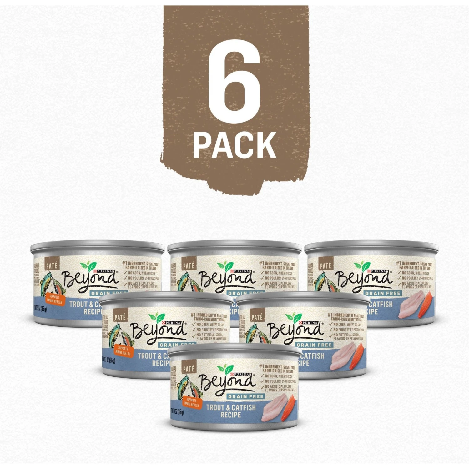 Purina Beyond Grain-Free Trout & Catfish Pate Recipe Canned Cat Food 4 Purina Beyond Grain-Free Trout & Catfish Pate Recipe Canned Cat Food - Image 2