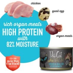 Tiki Cat After Dark Chicken & Quail Canned Cat Food -Almo nature Sales 112298 PT3. AC SS1800 V1650979886