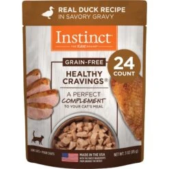 Instinct Healthy Cravings Grain-Free Cuts & Gravy Real Duck Recipe Wet Cat Food Topper