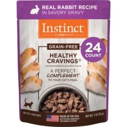 Instinct Healthy Cravings Grain-Free Cuts & Gravy Real Rabbit Recipe Wet Cat Food Topper