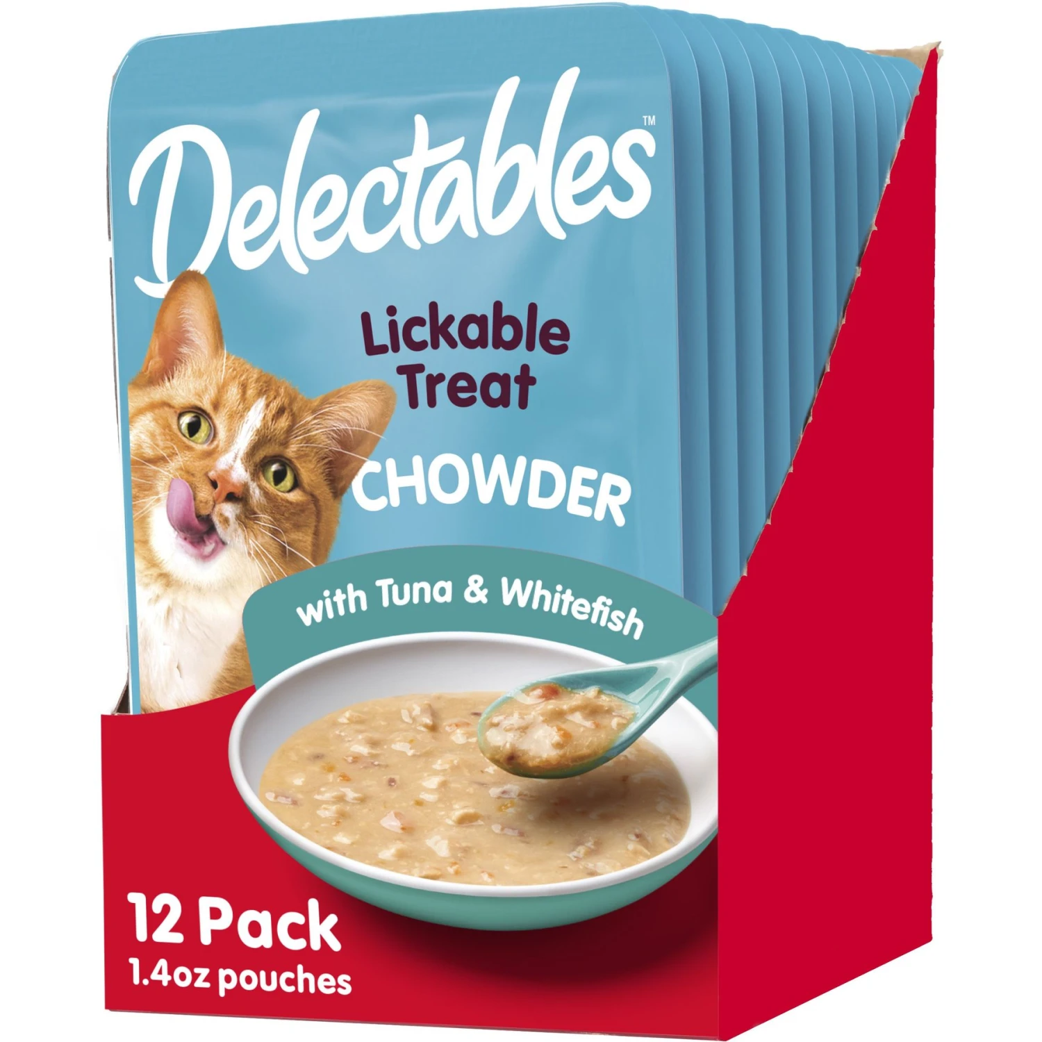 Hartz Delectables Chowder Tuna & Whitefish Lickable Cat Treat 3 Hartz Delectables Chowder Tuna & Whitefish Lickable Cat Treat