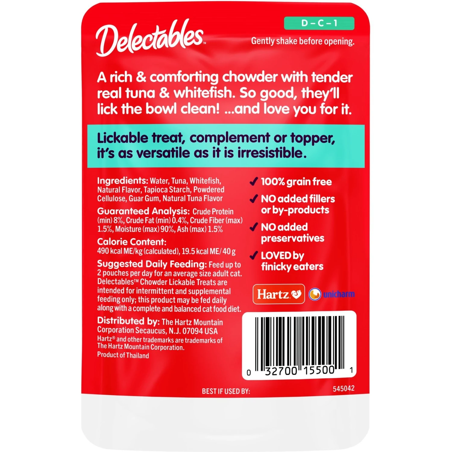 Hartz Delectables Chowder Tuna & Whitefish Lickable Cat Treat 5 Hartz Delectables Chowder Tuna & Whitefish Lickable Cat Treat - Image 3