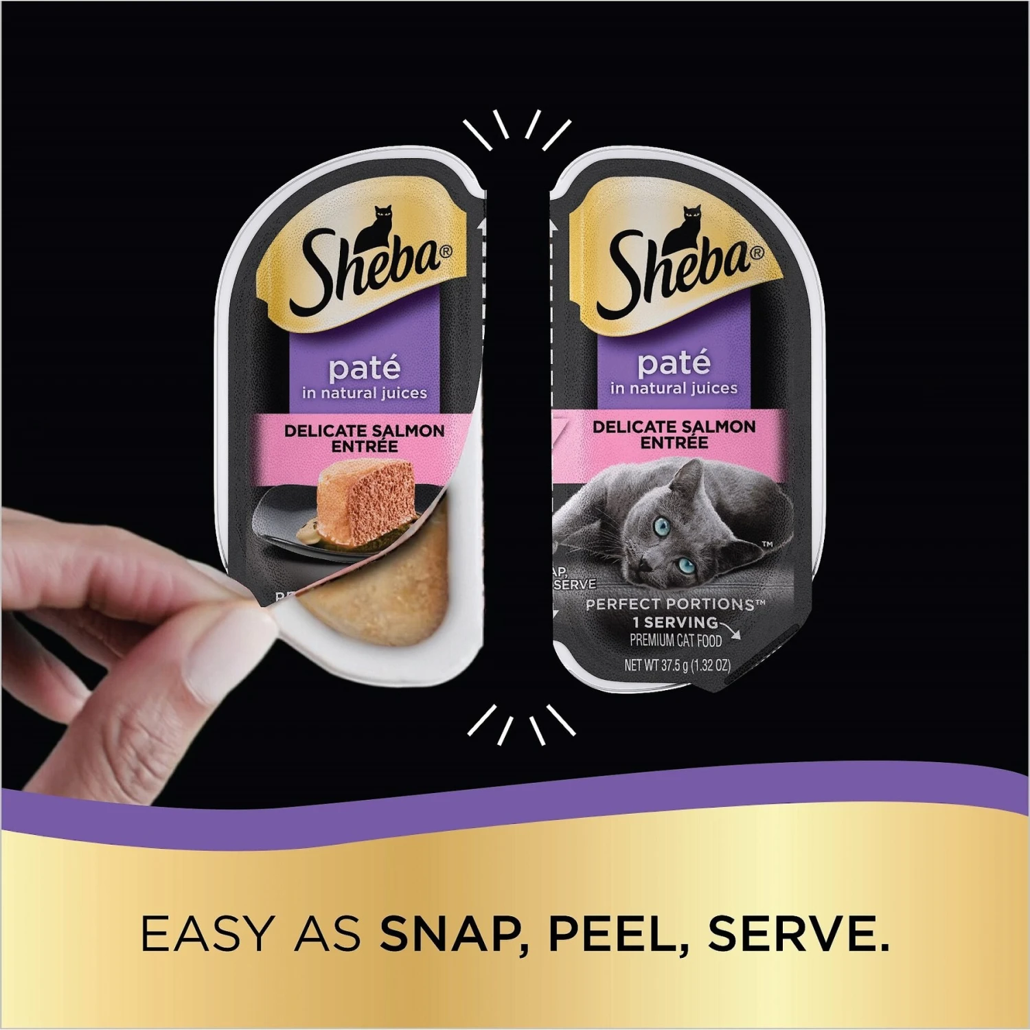 Sheba Perfect Portions Chicken & Salmon Pate Entree Variety Pack Adult Wet Cat Food Trays 6 Sheba Perfect Portions Chicken & Salmon Pate Entree Variety Pack Adult Wet Cat Food Trays - Image 4