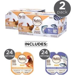 Nutro Perfect Portions Grain-Free Real Salmon & Tuna, Real Chicken & Shrimp Recipe Pate Variety Pack Adult Wet Cat Food Trays -Almo nature Sales 128569 PT3. AC SS1800 V1702678670