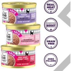 I And Love And You Variety Pack Wholly Cow!, Savory Salmon And Purrky Turkey Pate Canned Cat Food -Almo nature Sales 130179 PT1. AC SS1800 V1694287394