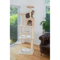 GleePet 74-in Faux Fur Cat Tree & Condo -Almo nature Sales 130298 PT4. AC SS1800 V1639791691