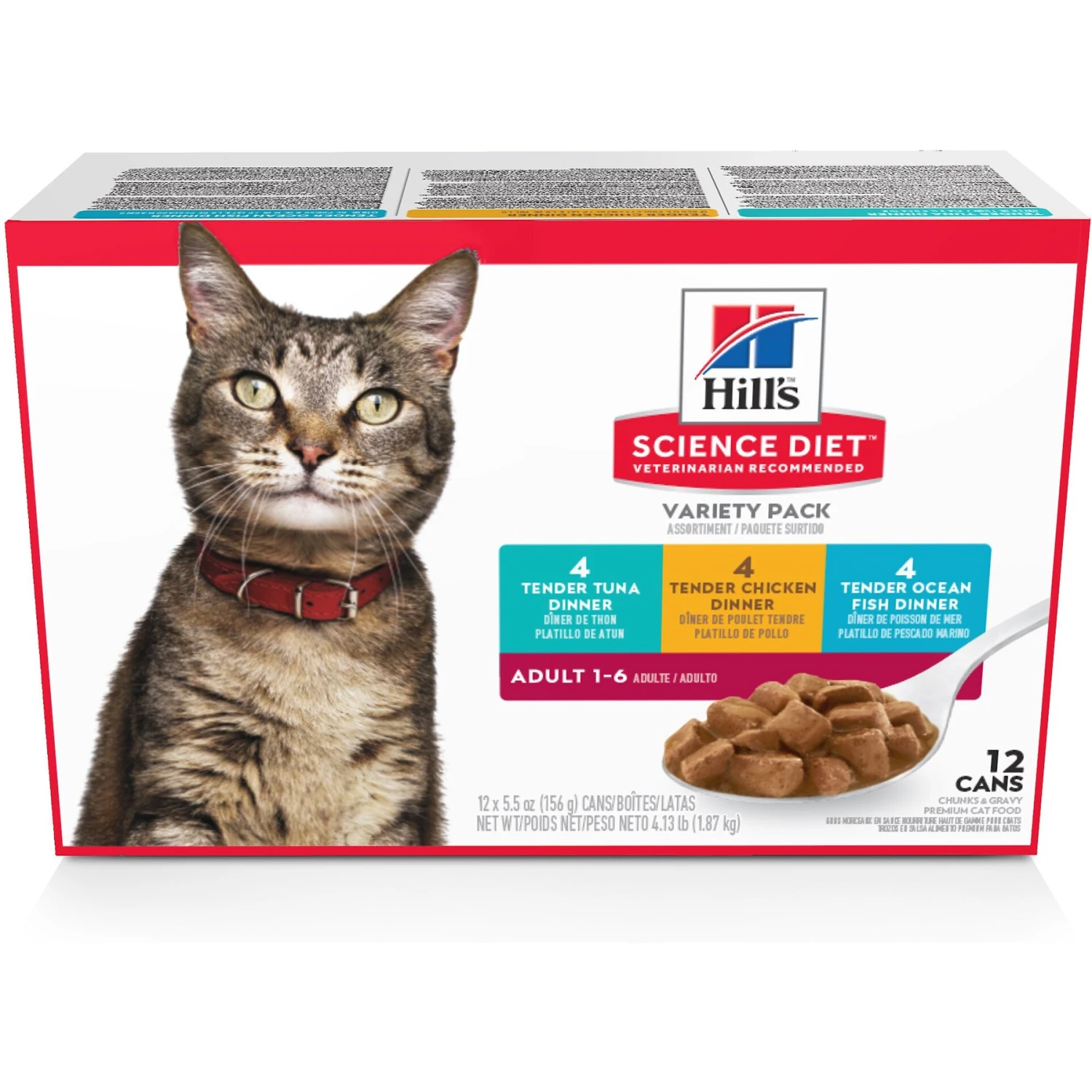 Hill's Science Diet Adult Tender Dinner Variety Pack Canned Cat Food 3 Hill's Science Diet Adult Tender Dinner Variety Pack Canned Cat Food