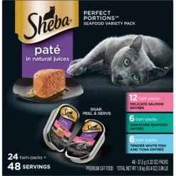 Sheba Perfect Portions Seafood Pate Variety Pack Grain-Free Adult Wet Cat Food Trays -Almo nature Sales 140273 PT1. AC SS1800 V1609977170