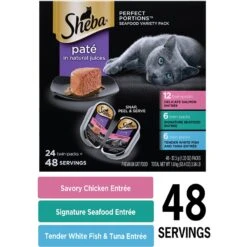 Sheba Perfect Portions Seafood Pate Variety Pack Grain-Free Adult Wet Cat Food Trays -Almo nature Sales 140273 PT2. AC SS1800 V1626816665