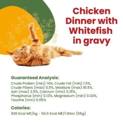 Almo Nature HQS La Cucina Chicken With Whitefish Grain-Free Cat Food Pouches -Almo nature Sales 141494 PT4. AC SS1800 V1639523486