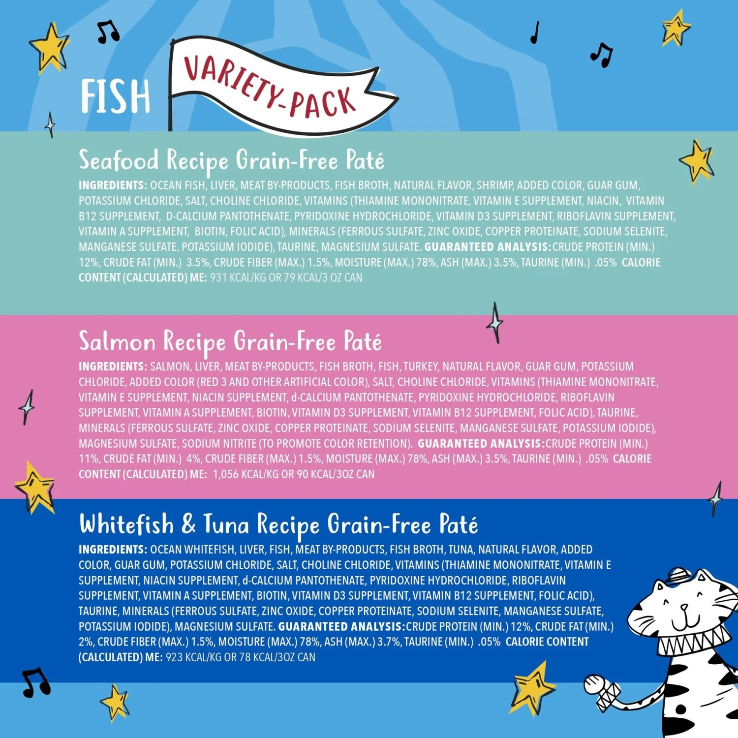 Tiny Tiger Pate Seafood Recipes Variety Pack Grain-Free Canned Cat Food 8 Tiny Tiger Pate Seafood Recipes Variety Pack Grain-Free Canned Cat Food - Image 6