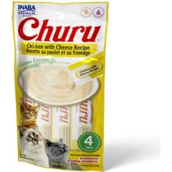 Inaba Churu Grain-Free Chicken With Cheese Puree Lickable Cat Treat