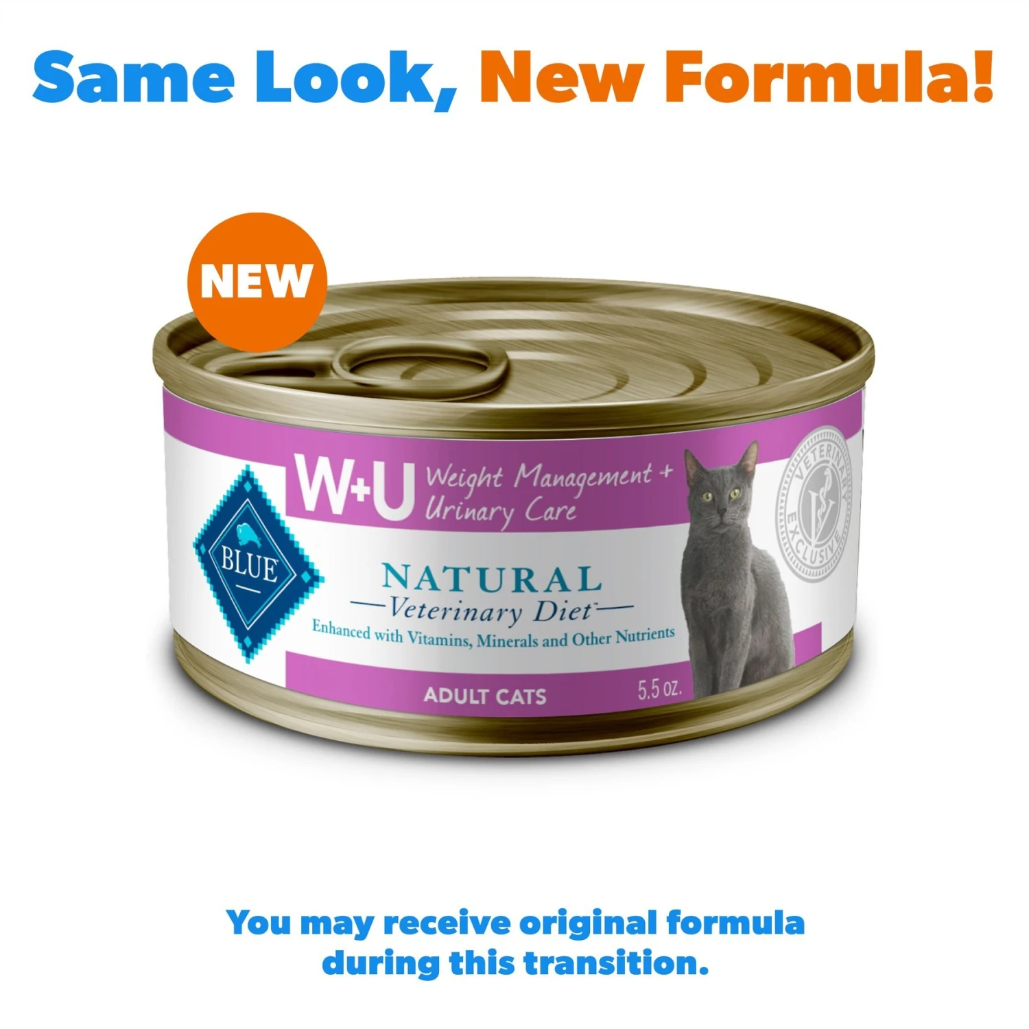 Blue Buffalo Natural Veterinary Diet W+U Weight Management + Urinary Care Grain-Free Wet Cat Food 4 Blue Buffalo Natural Veterinary Diet W+U Weight Management + Urinary Care Grain-Free Wet Cat Food - Image 2