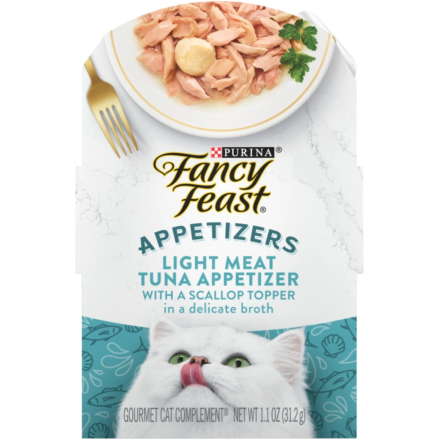 Fancy Feast Appetizers Light Meat Tuna With A Scallop Topper Lickable Cat Treats 3 Fancy Feast Appetizers Light Meat Tuna With A Scallop Topper Lickable Cat Treats