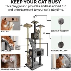 Tiger Tough Double Decker Playground 69.3-in Faux Fur Cat Tree & Condo -Almo nature Sales 152645 PT4. AC SS1800 V1618276617