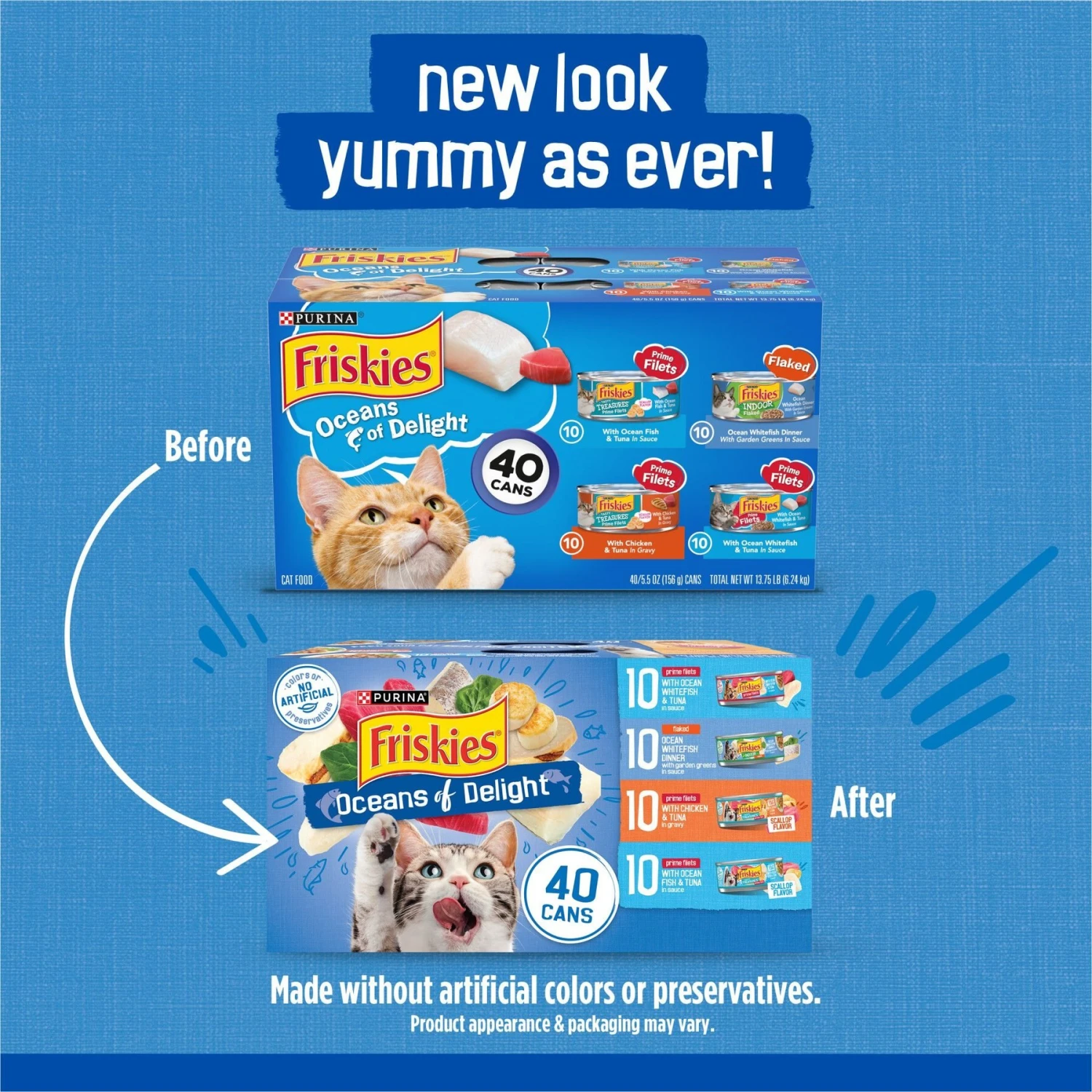 Friskies Oceans Of Delight Variety Pack Canned Cat Food 4 Friskies Oceans Of Delight Variety Pack Canned Cat Food - Image 2