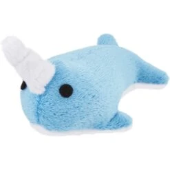 OurPets Play-N-Squeak Narwhal Cat Toy