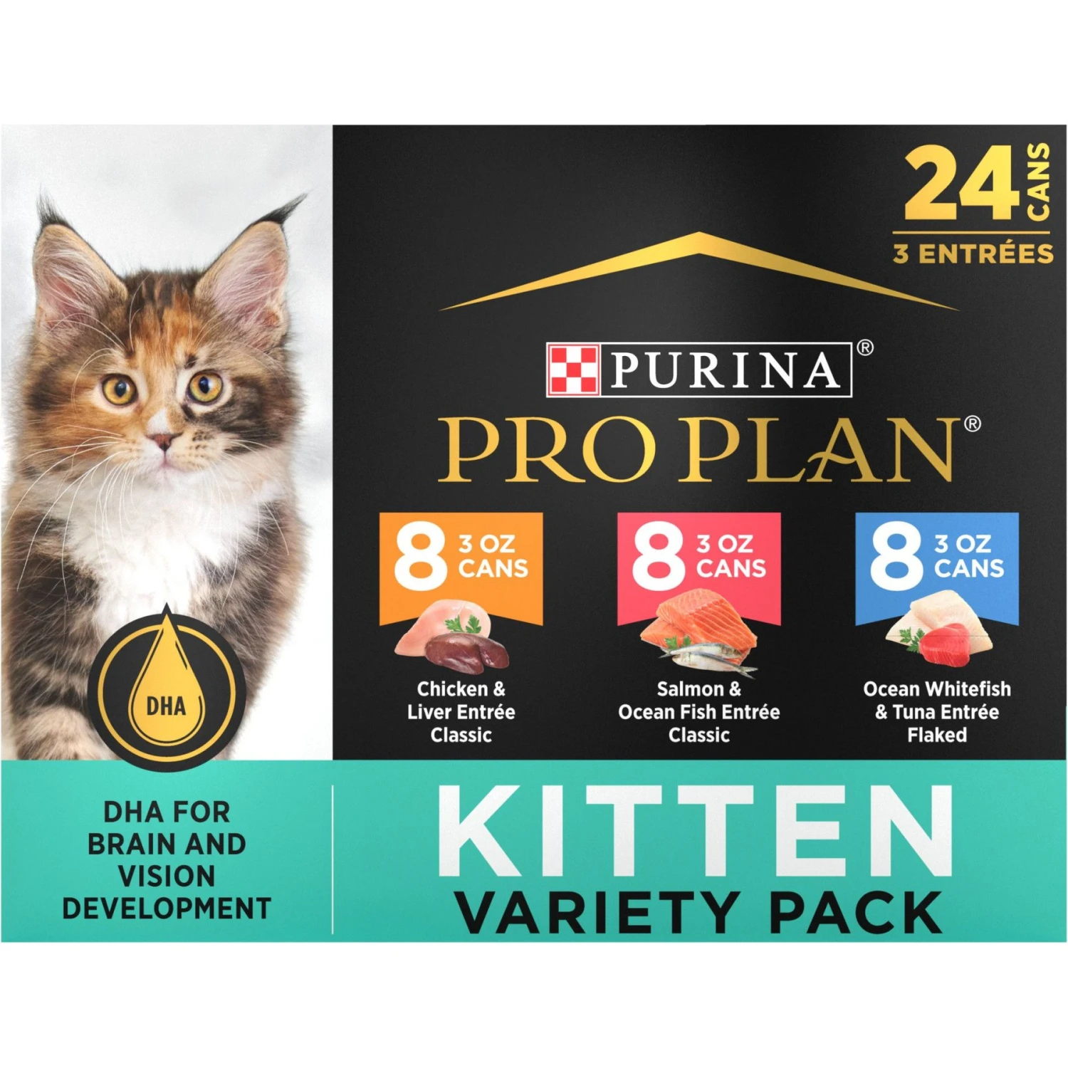Purina Pro Plan Focus Kitten Favorites Variety Pack Canned Cat Food 3 Purina Pro Plan Focus Kitten Favorites Variety Pack Canned Cat Food