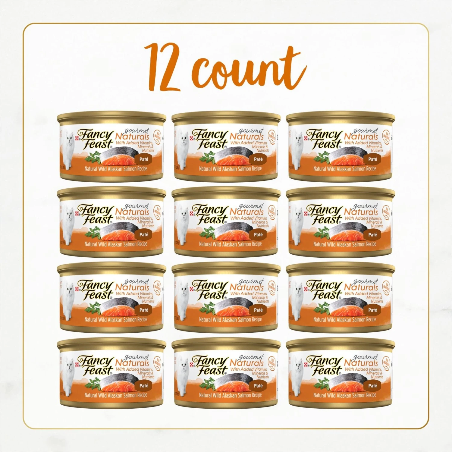 Fancy Feast Gourmet Naturals Wild Alaskan Salmon Recipe Pate Canned Cat Food, 3-oz, Case Of 12 4 Fancy Feast Gourmet Naturals Wild Alaskan Salmon Recipe Pate Canned Cat Food, 3-oz, Case Of 12 - Image 2