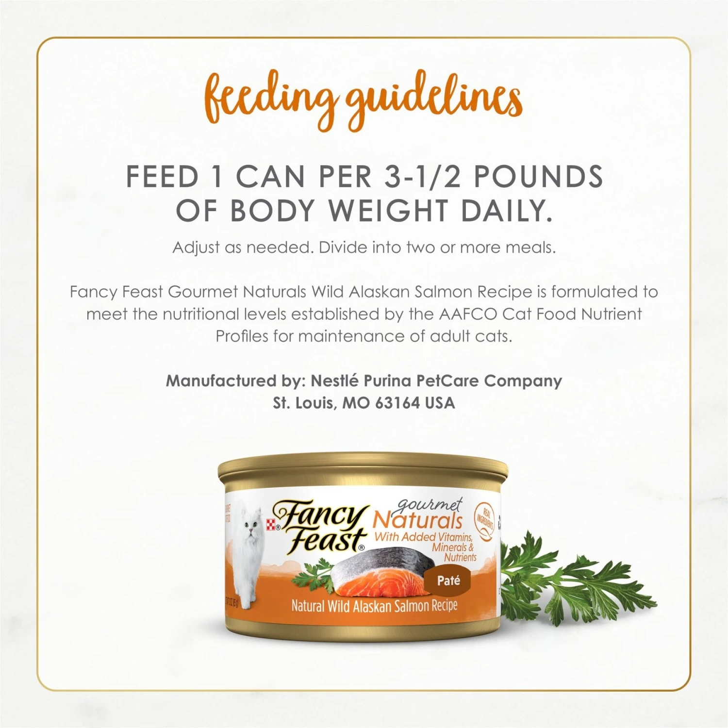 Fancy Feast Gourmet Naturals Wild Alaskan Salmon Recipe Pate Canned Cat Food, 3-oz, Case Of 12 10 Fancy Feast Gourmet Naturals Wild Alaskan Salmon Recipe Pate Canned Cat Food, 3-oz, Case Of 12 - Image 8
