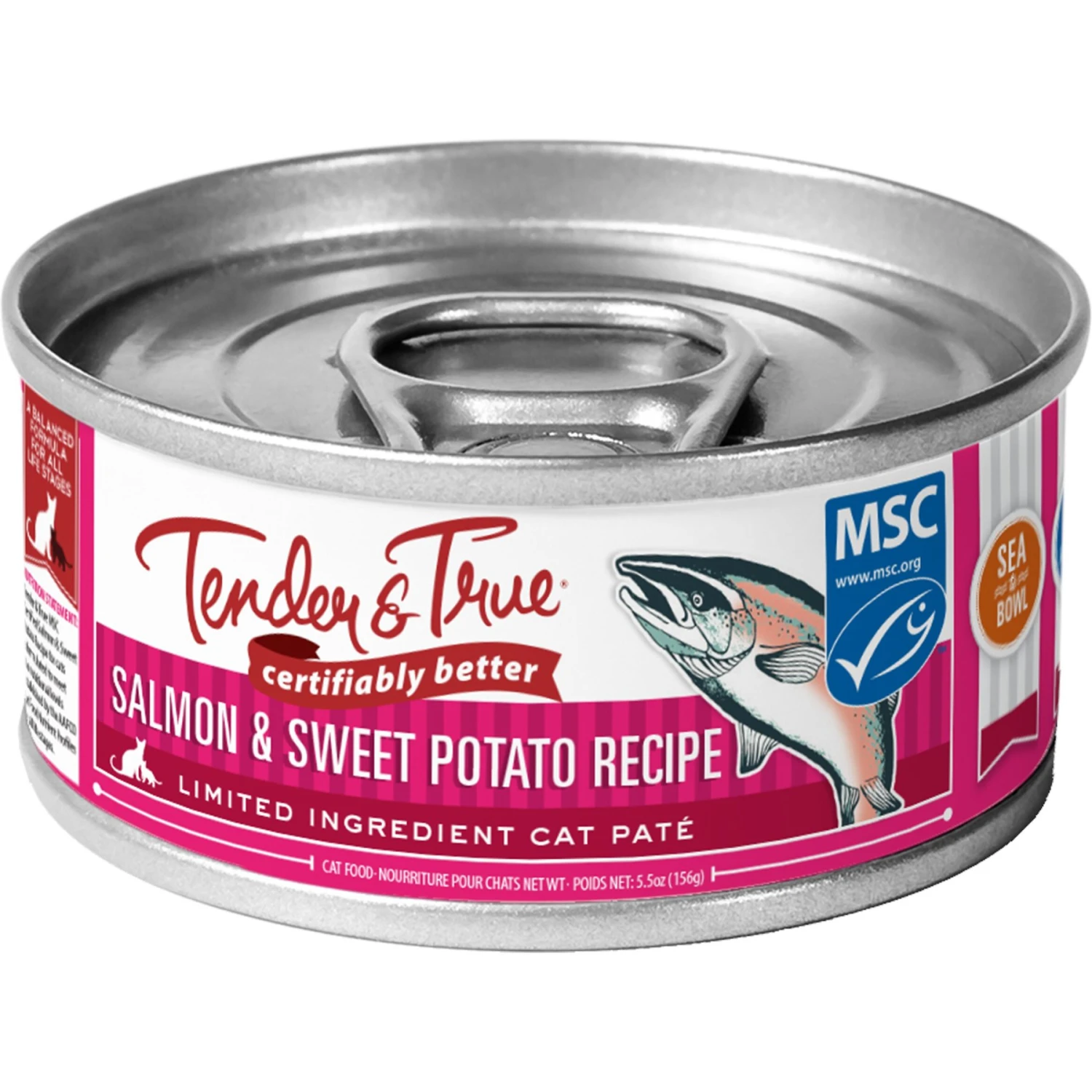 Tender & True Limited Ingredient Salmon & Sweet Potato Recipe Grain-Free Wet Cat Food 3 Tender & True Limited Ingredient Salmon & Sweet Potato Recipe Grain-Free Wet Cat Food