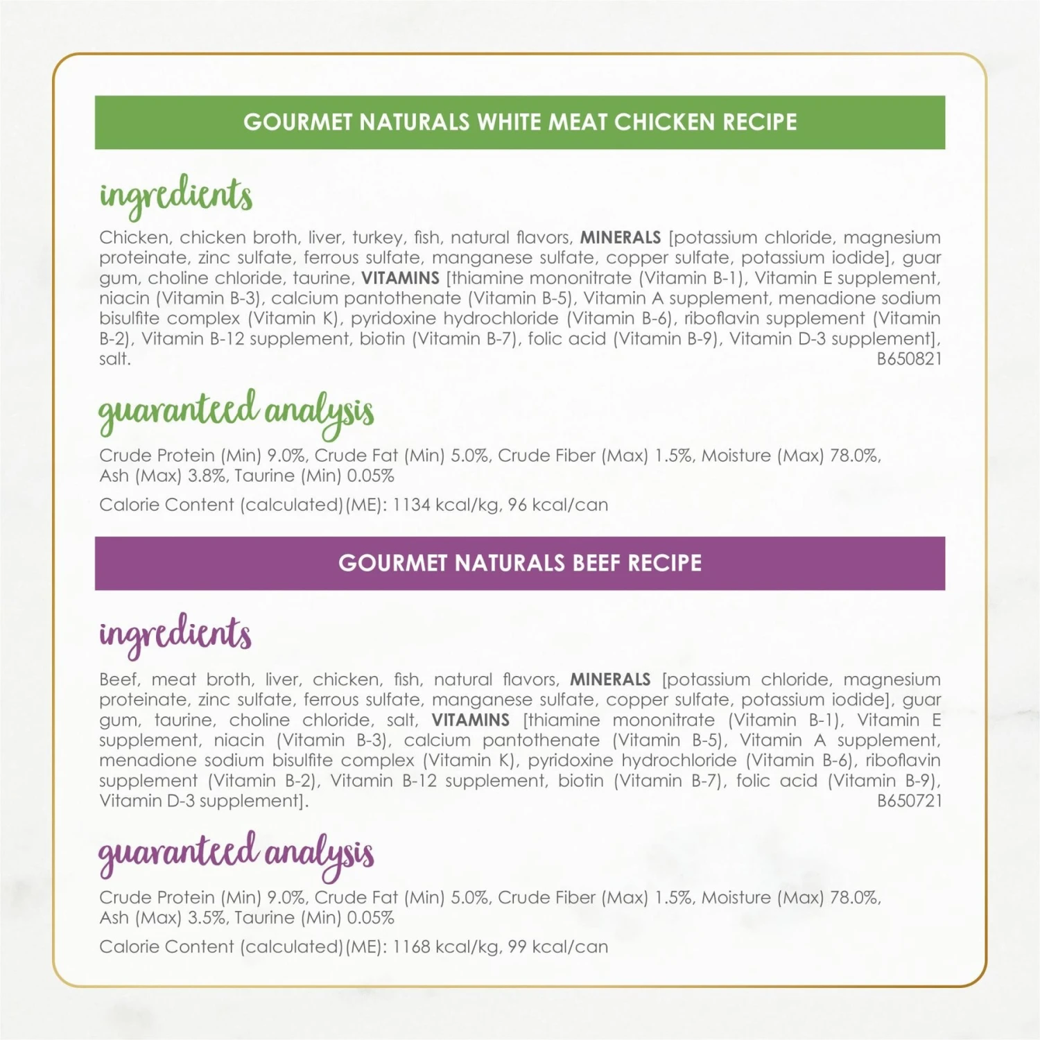 Fancy Feast Gourmet Naturals Poultry & Beef Variety Pack Canned Cat Food 8 Fancy Feast Gourmet Naturals Poultry & Beef Variety Pack Canned Cat Food - Image 6